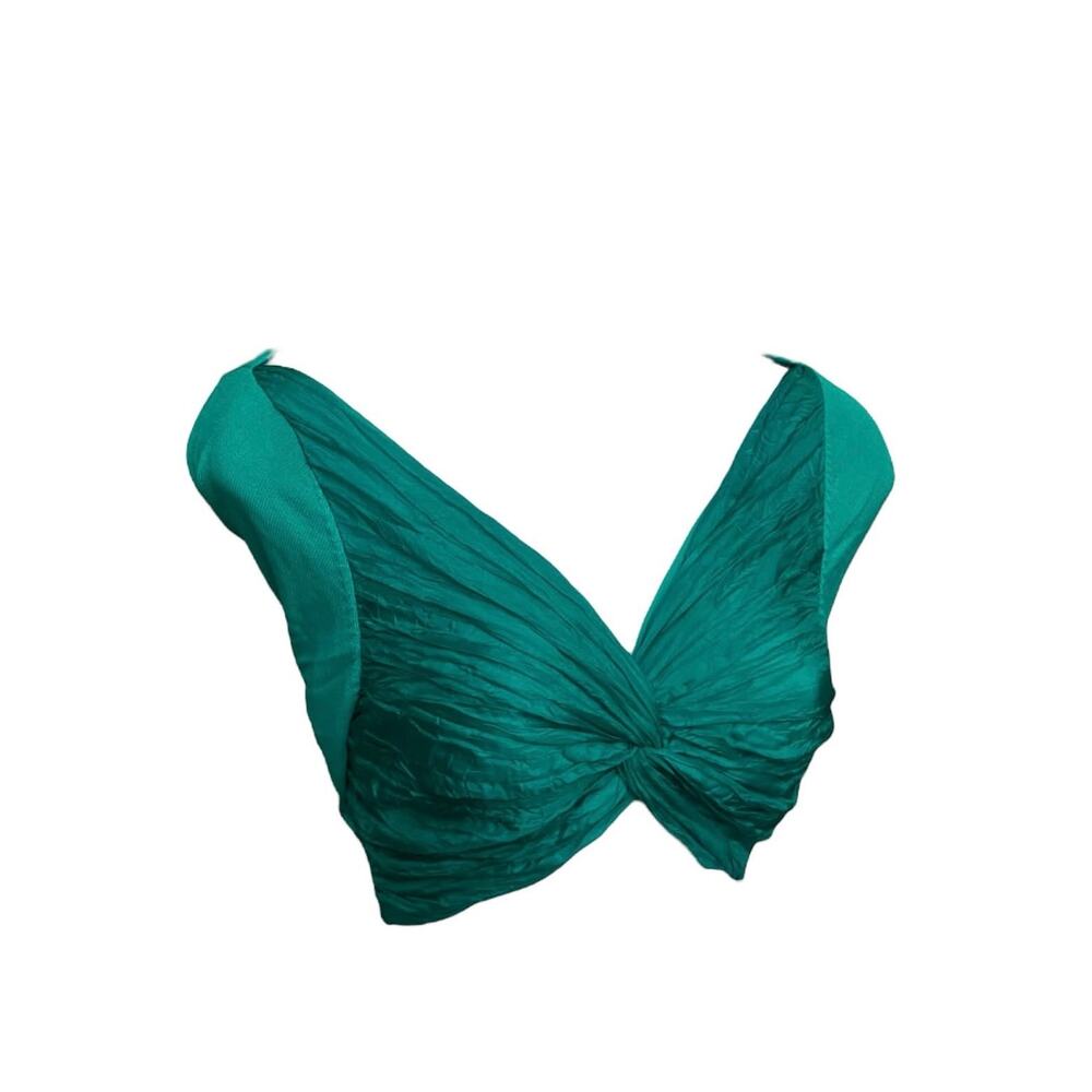 Vintage y2k crop mixed fabric top